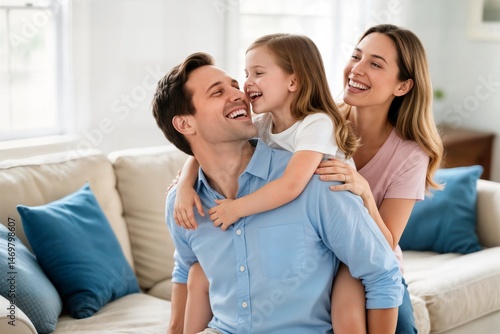 happy family having fun time at home concept famille heureuse s'amusant à la maison concept concepto de familia feliz que se divierte en casa