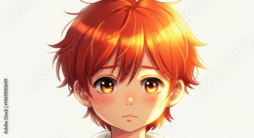 Orange Haired Boy Anime Art