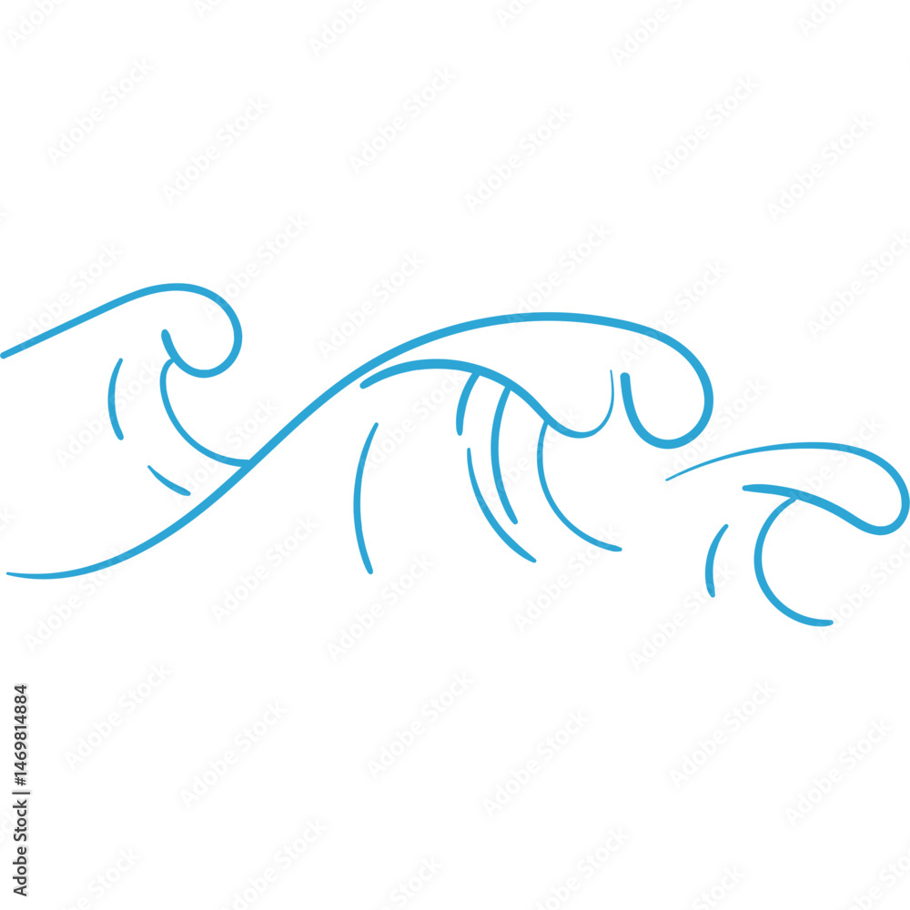Ocean Wave Line Ocean Wave Line