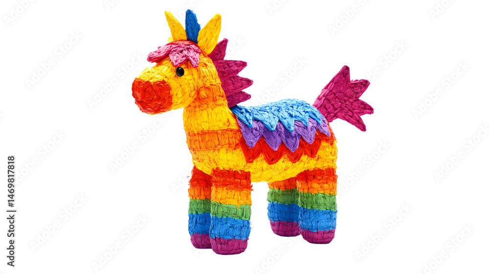 Colorful Mexican Pinata Toy Isolated on Transparent Background for Festive Celebrations Colorful Mexican Pinata Toy Isolated on Transparent Background for Festive Celebrations