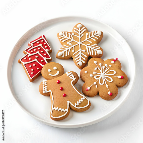 Delicious Christmas Gingerbread Cookies: Festive Snowflake, Tree, and Gingerbread Man Designs