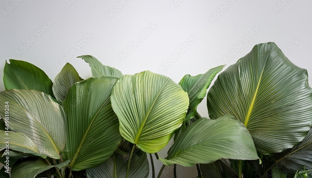 custom made wallpaper toronto digitala plant with green leaves in front of a white wall