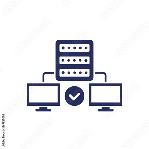 Proxy server icon on white