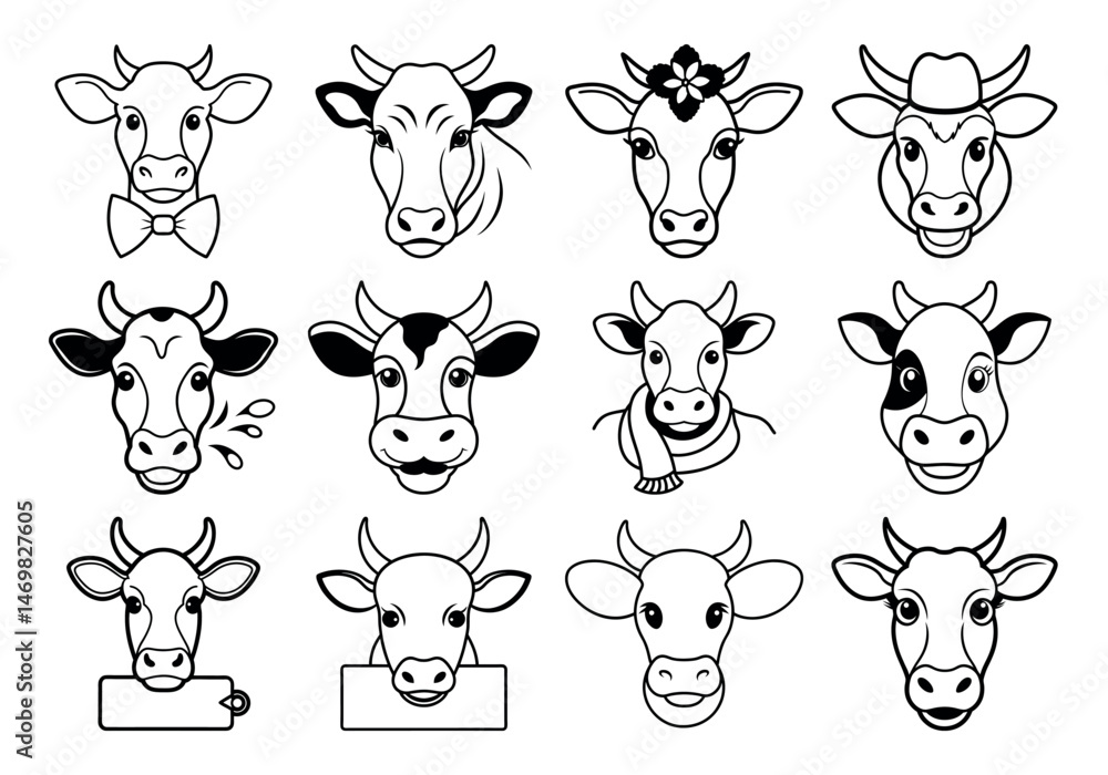 The Black Cow Head Symbol is a representation of agriculture, dairy, and economic growth. The Black Cow Head Symbol is a representation of agriculture, dairy, and economic growth.
