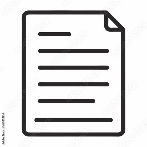 Contract outline icon on white background
