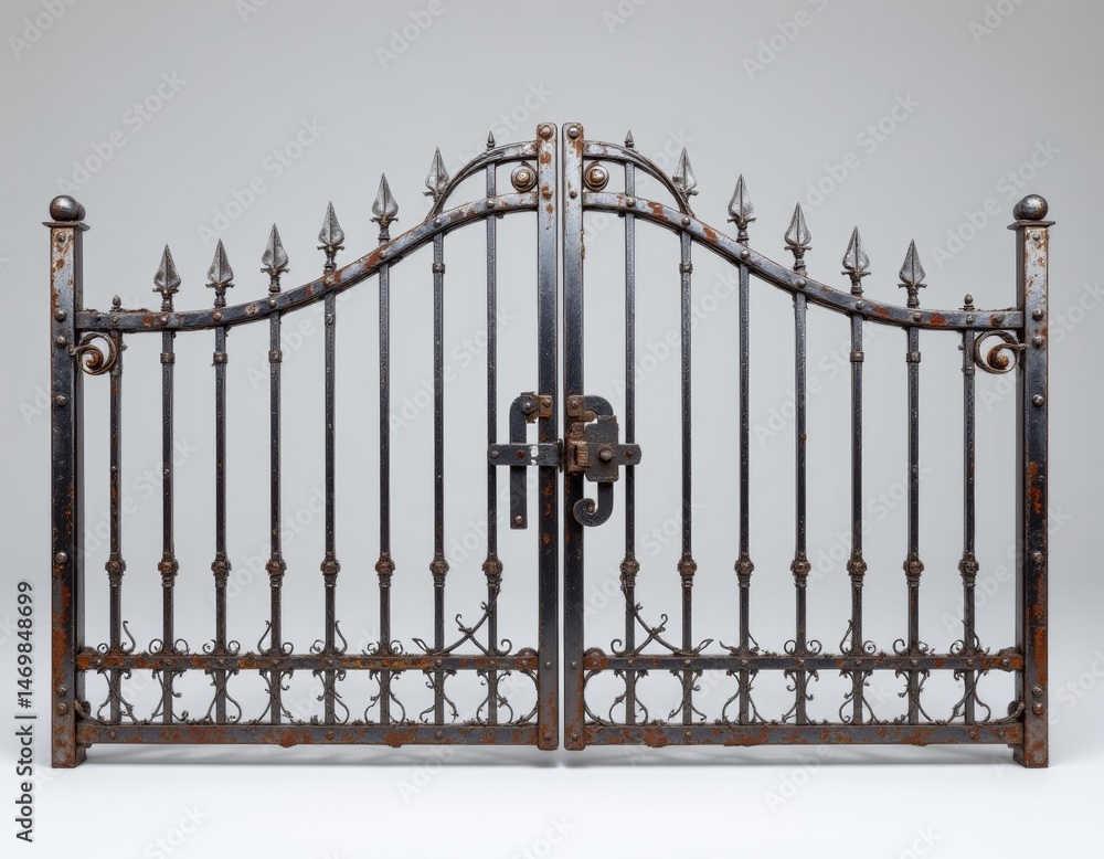 Naklejka premium Ornate Wrought Iron Gate