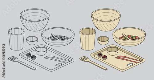 Bamboo Natural Serveware – Eco-Friendly & Stylish Serving Dishes for Sustainable Living, bamboo serveware, bamboo serving set, natural bamboo dishes, eco friendly serveware, bamboo salad bowl. 