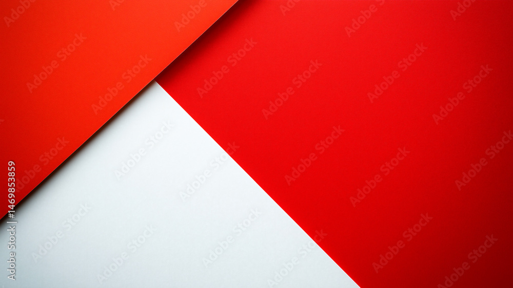Layered papercut effect in bold red and bright white. This abstract geometric background has a clean, tactile feel with defined edges and a sense of depth and structure. Layered papercut effect in bold red and bright white. This abstract geometric background has a clean, tactile feel with defined edges and a sense of depth and structure.