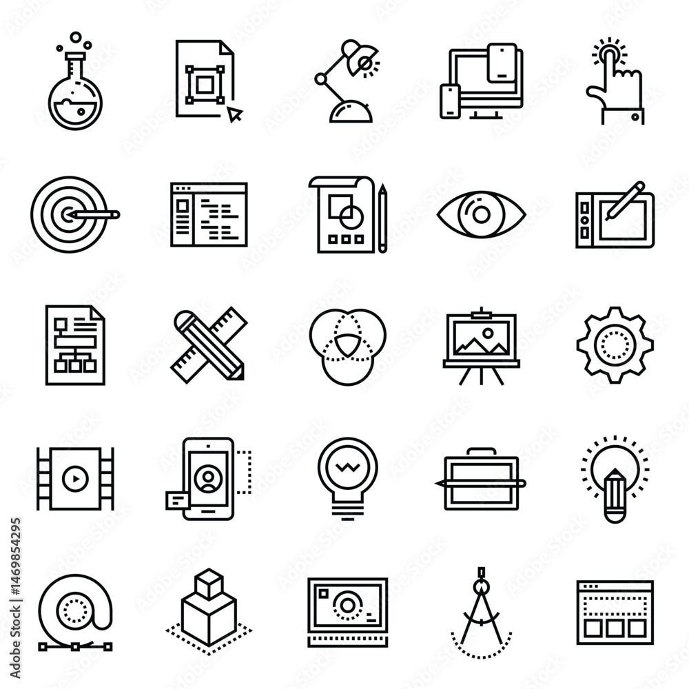 Design elements a set of icons Design elements a set of icons