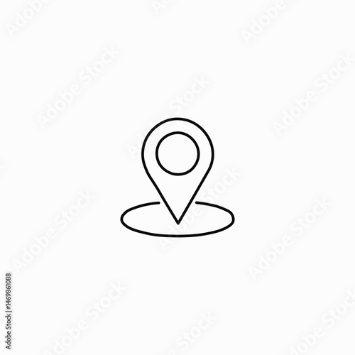 Free Download Minimalist Location Pin Icon – GPS Marker Symbol for Maps, Navigation, and Travel Apps - GFXLoad