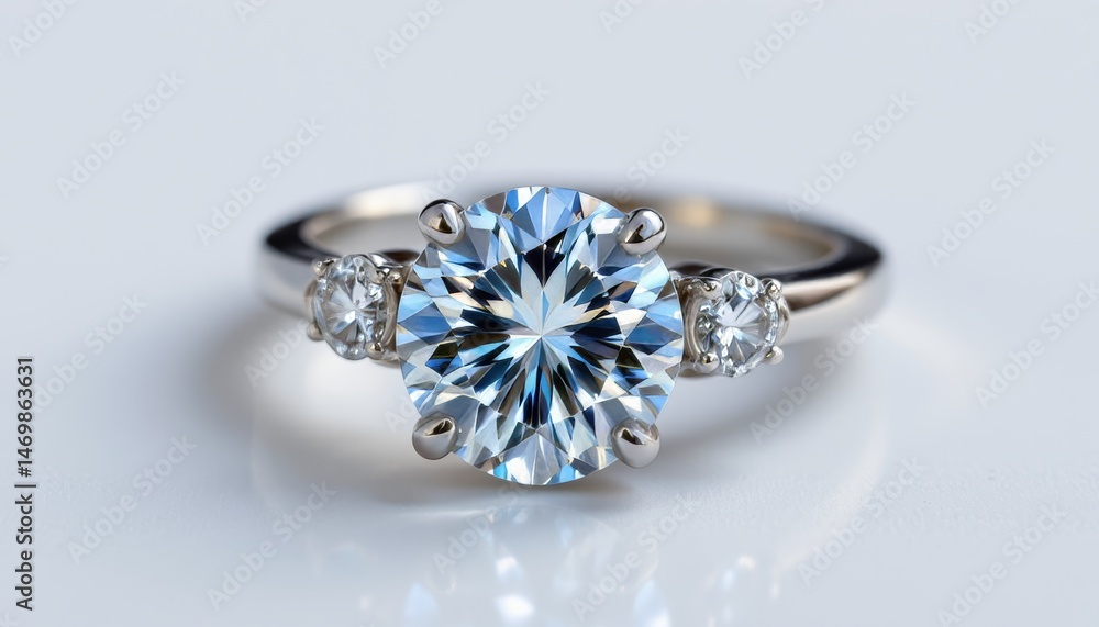 Diamond Engagement Ring with Side Stones Diamond Engagement Ring with Side Stones
