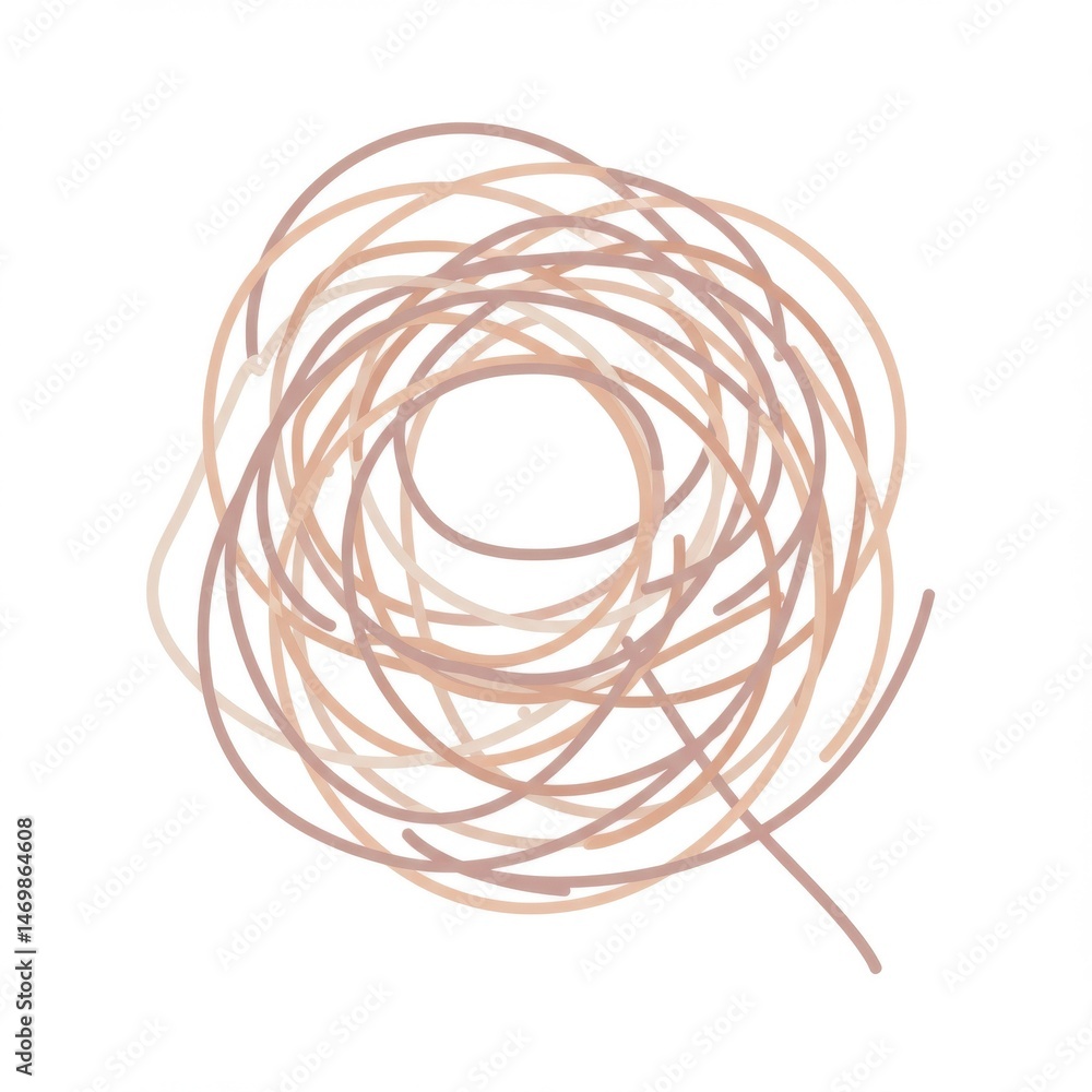 Abstract Beige and Brown Tangled Lines Pattern Abstract Beige and Brown Tangled Lines Pattern