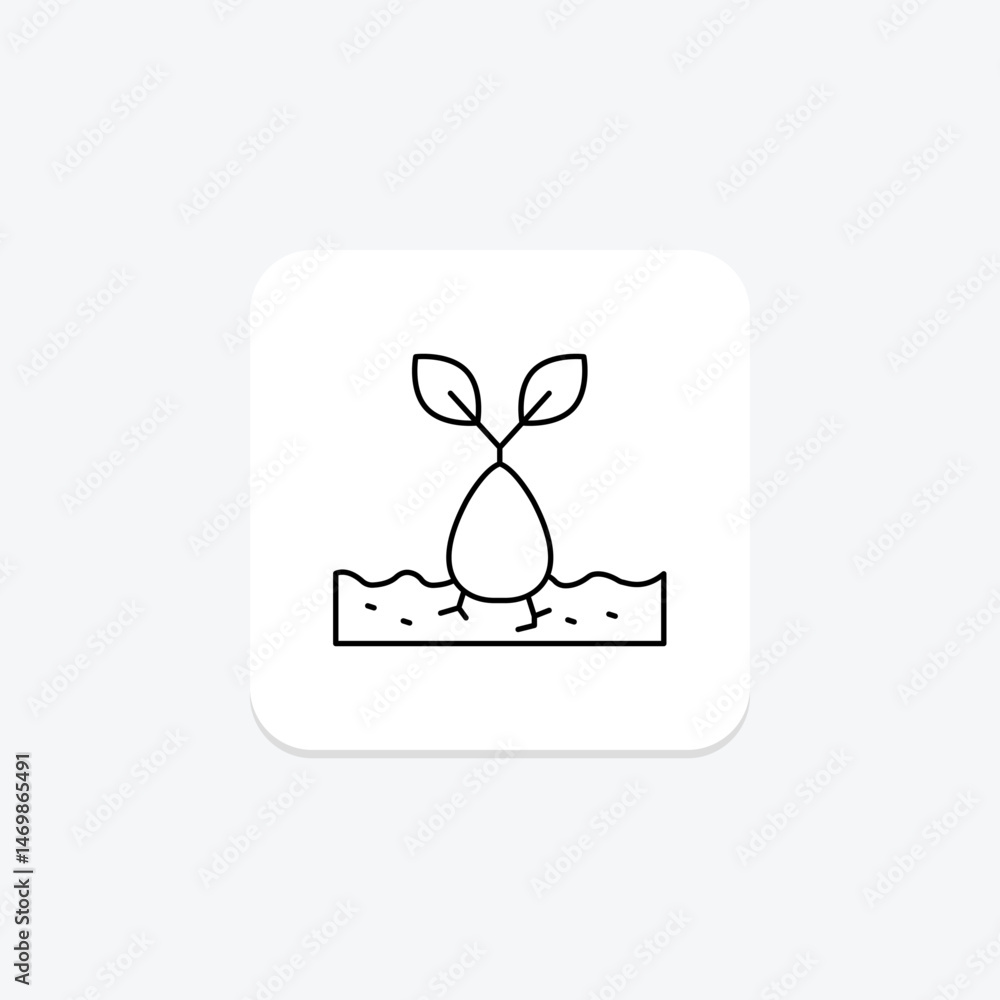 Fototapeta premium Seed Drop Moment, vector, pixel perfect, illustrator file