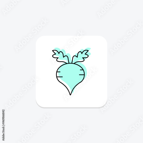 Sugar Beet Leaf, vector, pixel perfect, illustrator file