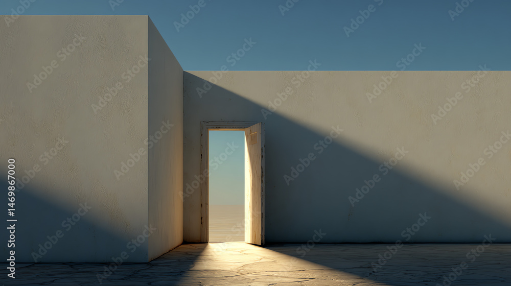 Obraz premium Minimal Doorway With Shadows