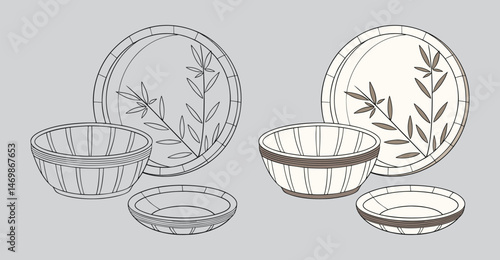 Bamboo Natural Serveware – Eco-Friendly & Stylish Serving Dishes for Sustainable Living, bamboo serveware, bamboo serving set, natural bamboo dishes, eco friendly serveware, bamboo salad bowl. 