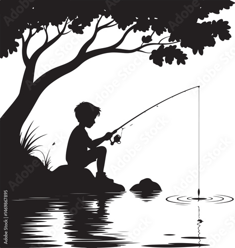 Fisherman Casting Line Silhouette

Fish Caught Mid-Jump Vector Scene

Fishing Boat Adventure Silhouette

Spearfishing in Action Silhouette

Calm Lake Fish Hunt Vector Design