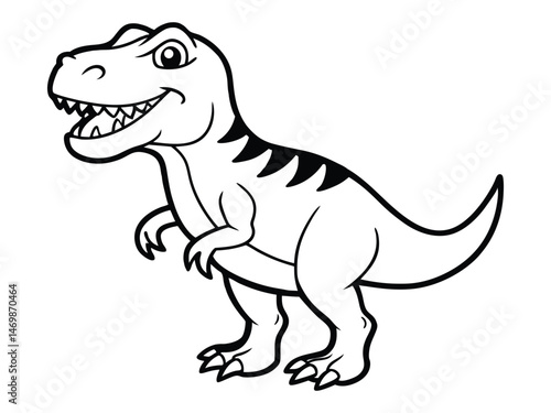 A T Rex Tyrannosaurus dinosaur cartoon character