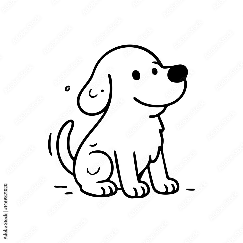 A dog in a kitchen mess, nose and paws dusty with flour, water smiling proudly. A dog in a kitchen mess, nose and paws dusty with flour, water smiling proudly.