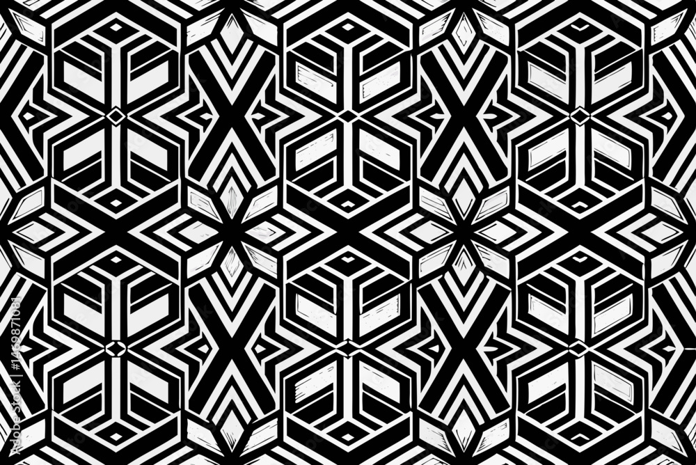 color Seamless black and white geometric pattern background color Seamless black and white geometric pattern background