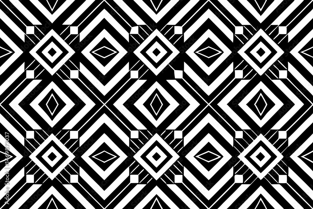 color Seamless black and white geometric pattern background color Seamless black and white geometric pattern background