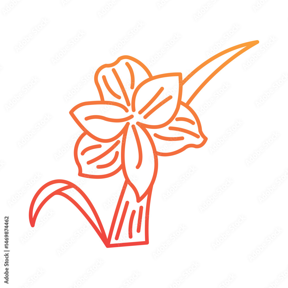 Fototapeta premium Amaryllis Icon
