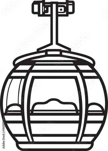 Cable Car vector icon