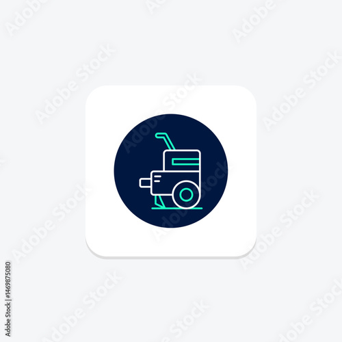 Cultivator Machine, vector, pixel perfect, illustrator file