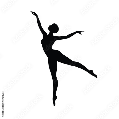 Ballet Dancer Motion Vector Silhouette