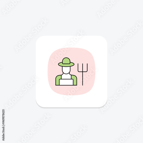Farmer’s Routine, vector, pixel perfect, illustrator file
