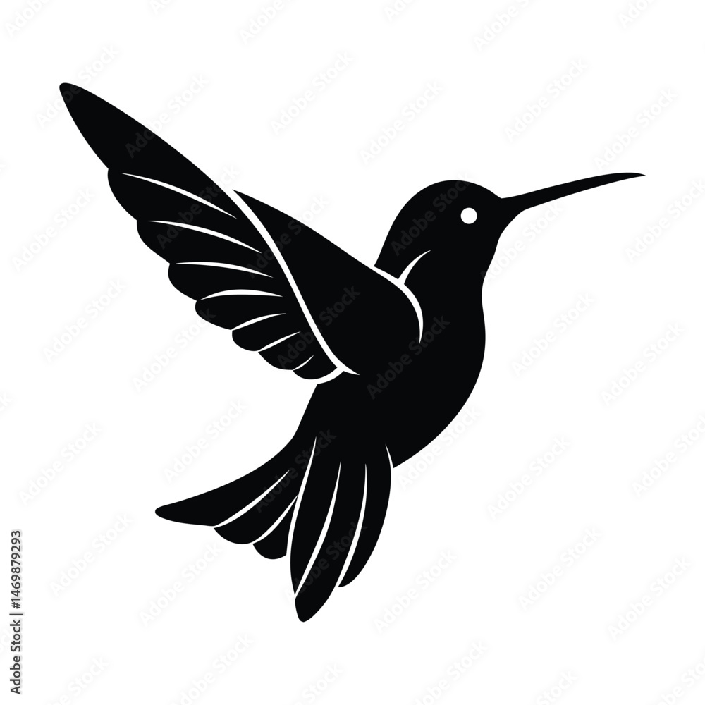 Obraz premium Hummingbird Hover Nature Vector Illustration
