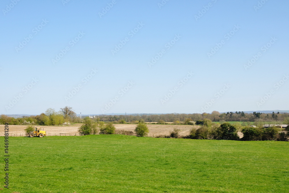 Green farmland field in the countryside Green farmland field in the countryside