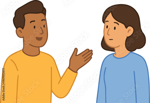 Casual Conversation Between Friends - Communication Concept