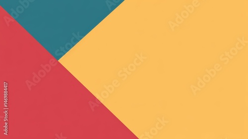 Free Download Geometric color blocks in red, orange, yellow, and teal with high contrast, minimalist design for backgrounds and promotions. - GFXLoad