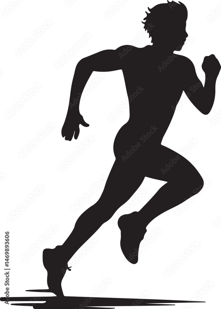 Run. Running men silhouettes of vector isolated on white background Run. Running men silhouettes of vector isolated on white background