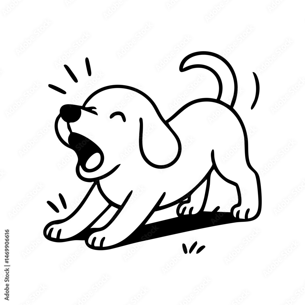 Obraz premium a cute dog barking happily