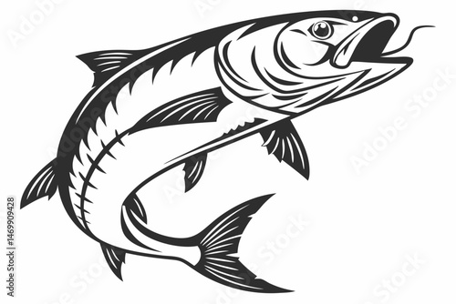 tarpon sihouette black vector
