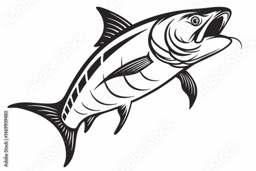 tarpon sihouette black vector