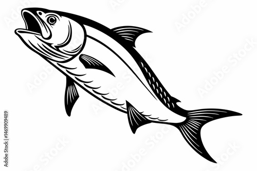 tarpon sihouette black vector