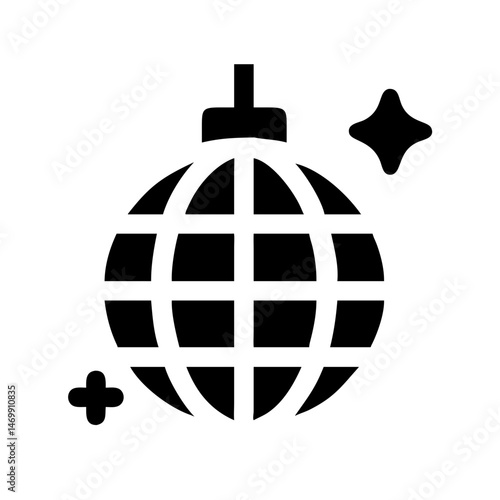 Disco Ball Party Celebration Icon Design