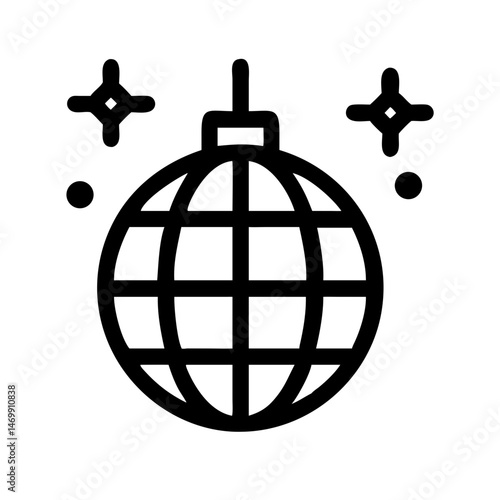 Disco Ball Party Celebration Icon Design