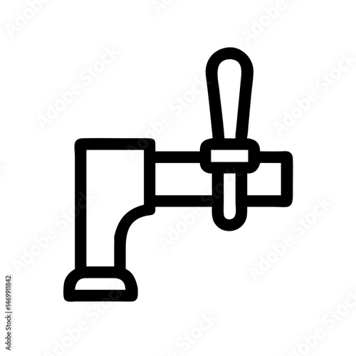 Draft Beer Tap Bar Service Icon Design