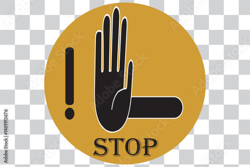 Raised hand icon symbolizing stop or interaction. Stop hand icon. Set of hand hello icons eps 10