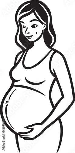pregnant woman silhouette