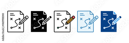 Strategic Planning Icon Set Multiple Style Collection