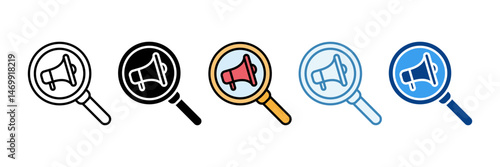Search Marketing Icon Set Multiple Style Collection