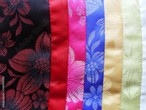 Texture of the silk hanbok jacket