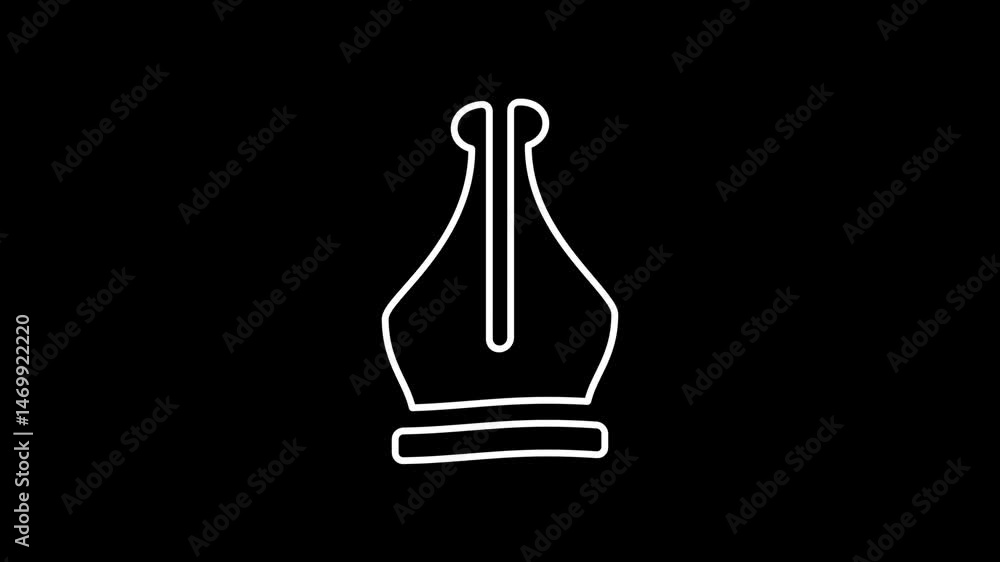 pen icon brown cyan color glowing animated black background pen icon brown cyan color glowing animated black background