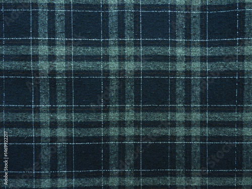 Dark blue check winter coat texture