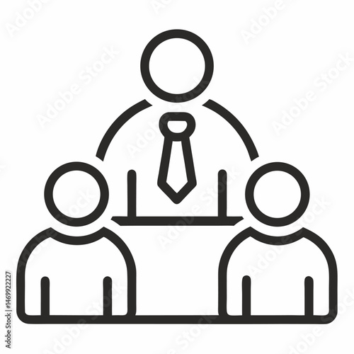 Business Meeting outline icon on white background
